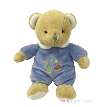 Peluche Ours En Tissu Bleu